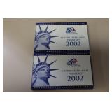 (2) 2002 US MINT PROOF SETS