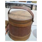 VTG WOOD SUGAR BUCKET WITH HANDLE