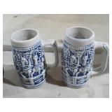 2 BEER STEINS