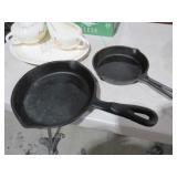 2 SMALL CAST IRON SKILLETS