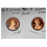 1979 S & 1982 S LINCOLN MEMORIAL CENTS