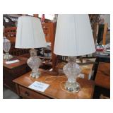2 BEAUTIFUL CRYSTAL LAMPS WITH SHADES