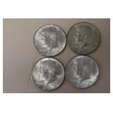 (4) 40% SILVER KENNEDY HALF DOLLARS