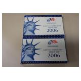 (2) 2006 US MINT PROOF SETS
