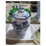 VTG HANDPAINTED CERAMIC JAR