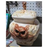 CERAMIC OWL COOKIE JAR