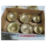 COLLECTION OF VTG BRASS BOWLS