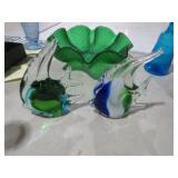2 MAURANO STYLE ART GLASS FISH