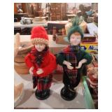 PAIR  OF CHILDREN CAROLERS O FACE