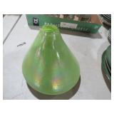 GREEN ART GLASS VASE