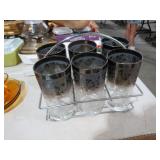 FROSTED SILVER FADE OMBRE GLASSES (6) IN CARRIER