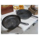 2 CAST IRON SKILLETS