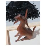 HAND CARVED WALNUT BILLY GOAT
