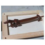 HAND CARVED WALNUT WEENIE DOG