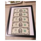 FRAMED CONSECUTIVE SERIAL NUMBER  $2 NOTES