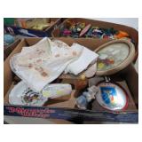 COLL OF HANDKERCHEIFS, HAND PAINT PICTURES, MISC