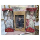 3 VTG PORCELAIN DOLLS