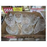 FOSTORIA  AMERICAN CUBIST GLASSES & CUPS