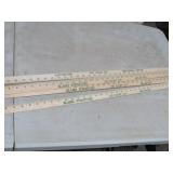 DOZEN ADVERTISMENT WOOD YARD STICKS