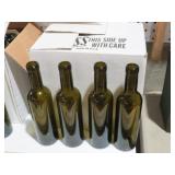 12 NEVER USED OLIVE GREEN WINE BOTTLES
