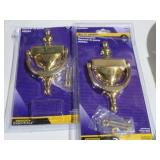 PAIR OF BRASS DOOR KNOCKERS