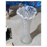 ANTIQUE BASKET WEAVER SWUNG VASE