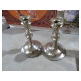 PAIR OF SILVER PLATED CANDLE STICKS