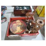 COLLECTION OF WOOD CARVED ANIMALS & WOOD BOWL