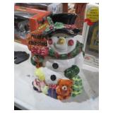 NICE CERAMIC SNOWMAN COOKIE JAR