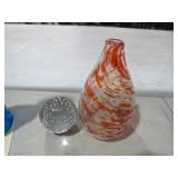 ART GLASS PAPER WEIGHT AND VASE