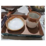 2 MCCOY BOWL AND CROCK POTTERY SOME CHIPS ON BOWL