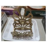 BRASS SEASHELL LETTER ORGANIZER