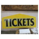 PLASTIC TICKET BOOTH ADVERTISMENT SIGN