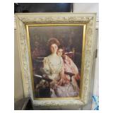 ORNATE FRAMED VICTORIAN LADIES PRINT