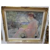 GOLD LEAF FRAMED VICTORIAN LADY
