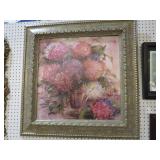 FRAMED ARTIST SIGNED FLORAL OIL ON BOARD