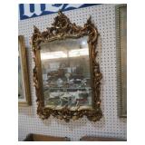 GOLD ORNATE WALL MIRROR