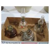COLLECTION OF VINTAGE MINI OIL LAMPS