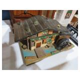 HANDMADE WOOD HOUSE MUSIC BOX