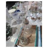 2 ANTIQUE OIL LAMPS 1 IS ELECTRIFIED