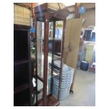 CHERRY FIN. OPEN FRONT & SIDE MIRROR BACK CURIO CA