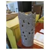 BROWN CERAMIC UMBRELLA HOLDER