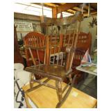STENCILED SPINDLE BACK ROCKER