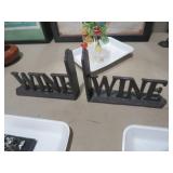 CAST IRON WINE BOOKENDS
