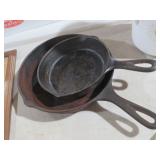 2 LODGE CAST IRON SKILLETS 6 & 8 INCH