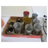 COLLECTION OF ALUMINUM CUPS, SP SUGAR/CREAMER