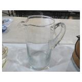 VINTAGE FRENCH ROLLED GLASS PITCHER