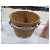 VTG WOOD BUCKET WITH HANDLES