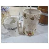 2 CERAMIC UTENSIL HOLDERS