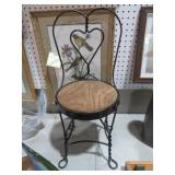 METAL HEART SHAPED BACK DOLL CHAIR